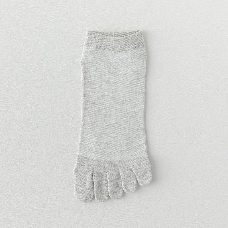 

Женские антибактериальные хлопковые носки с пальцами - Дышащие, против грибка стопы, сетчатый дизайн до середины икры, летний короткий стиль с раздельными пальцами One Size