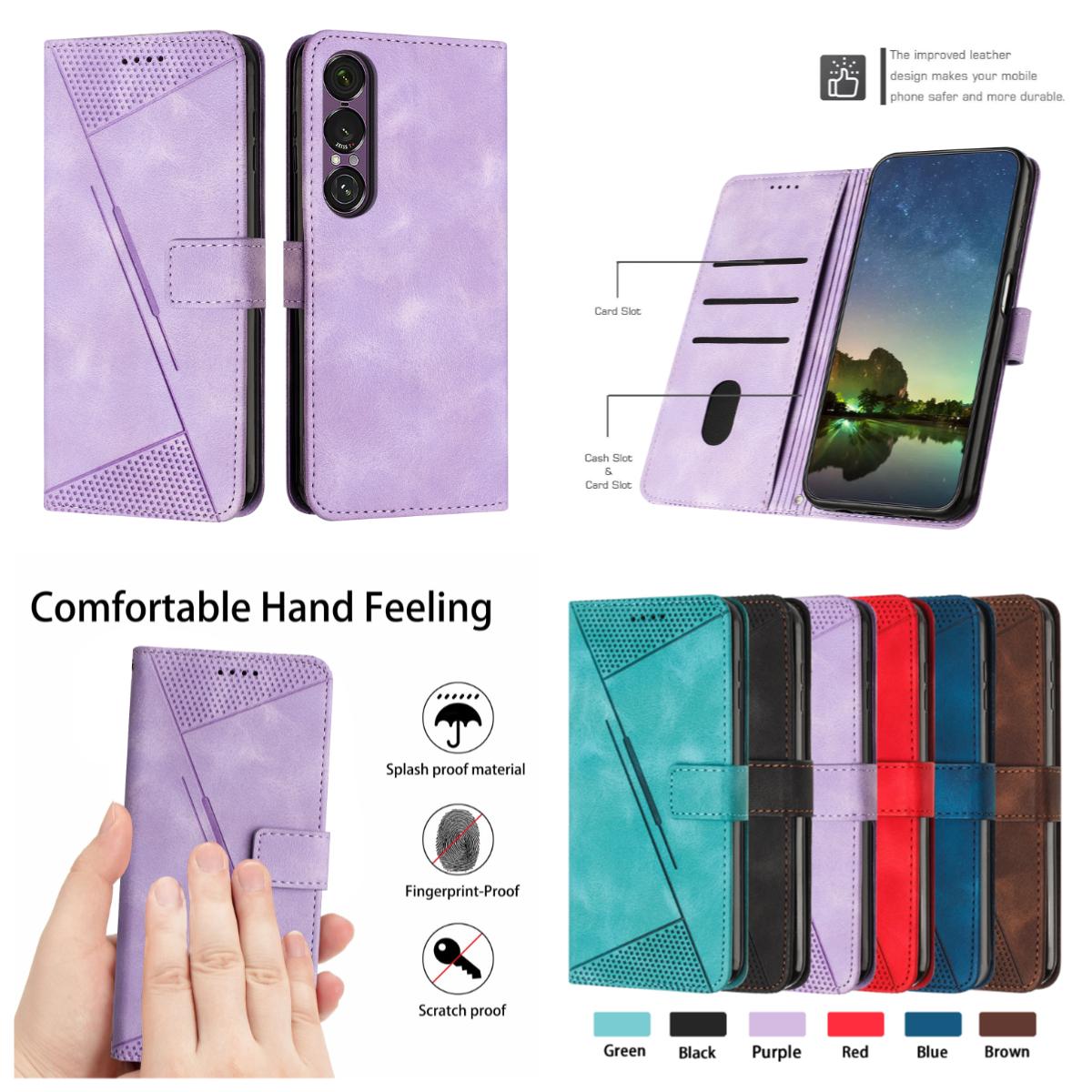 

Кожаный чехол-кошелек Dream Triangle с функцией подставки для Sony Xperia 1 IV, Xperia 10 IV, Xperia 5 IV, Xperia 1 V, Xperia 10 VI, Xperia 1 VII... Sony Xperia 1 IV зелёный
