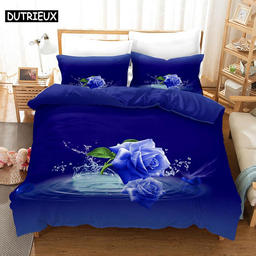 Flower Double Duvet Cover Bedding Set Quilt Case Linens King Queen Full Size 3D Print Pillowcase Single Twin Bed 220x240 200x200