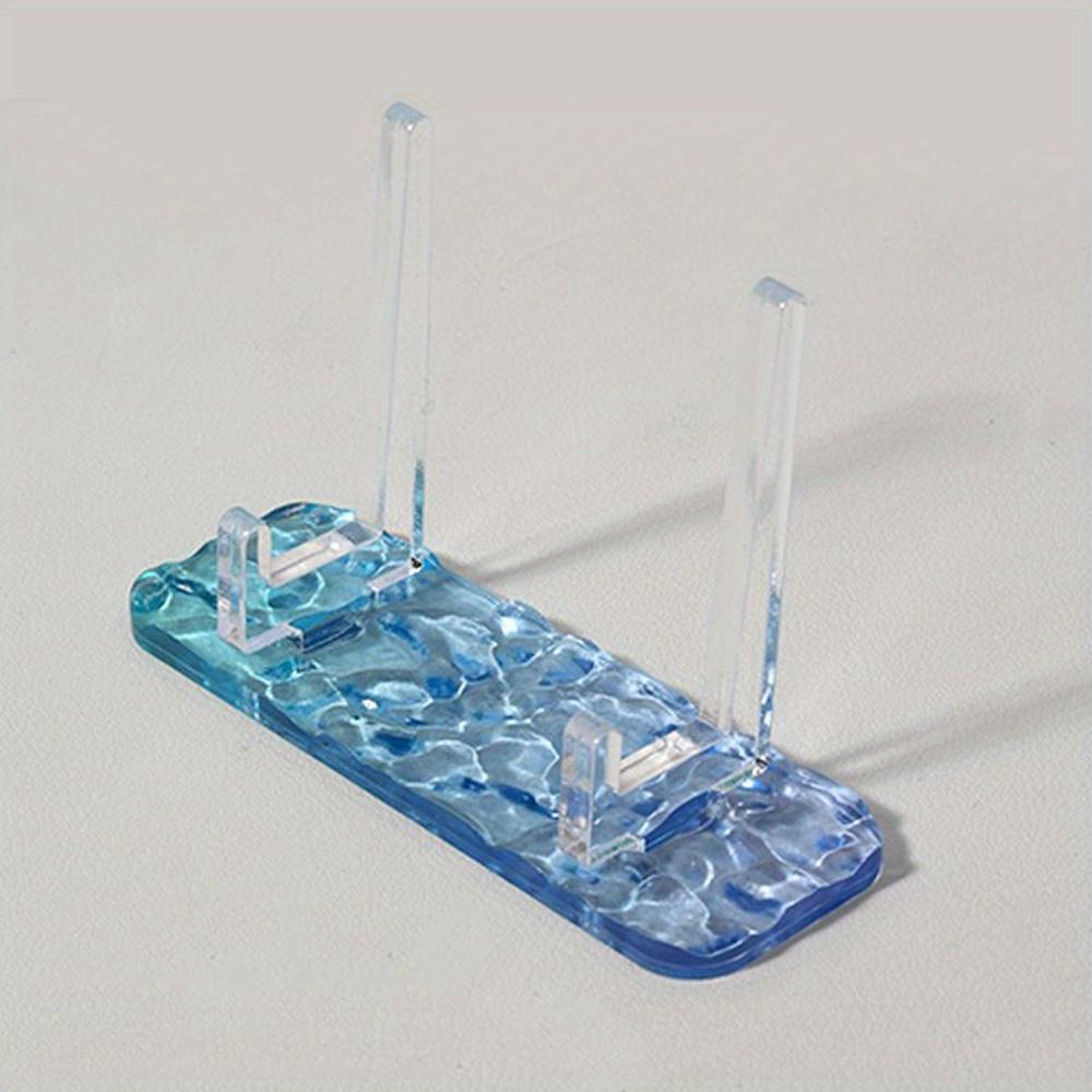 1PC Clear Acrylic Display Easels Water Ripple Mini Display Stand Plate Holder Stand Picture Frames Rack Wedding Home Decor