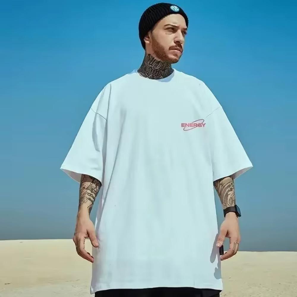 Summer New Casual Loose T-shirt Short Sleeved Men's Fashion Loose Printing Large 8XL Hip Hop Couple Wear Half Sleeve Cotton Top