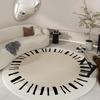 Light Luxury Round Shape Living Room Decoration Rug Cream Style Rugs for Bedroom Home Soft Under Desk Carpet Thick Non-slip Mat