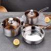 Lechu Heli 201 Stainless Steel 3-Piece Cookware Set