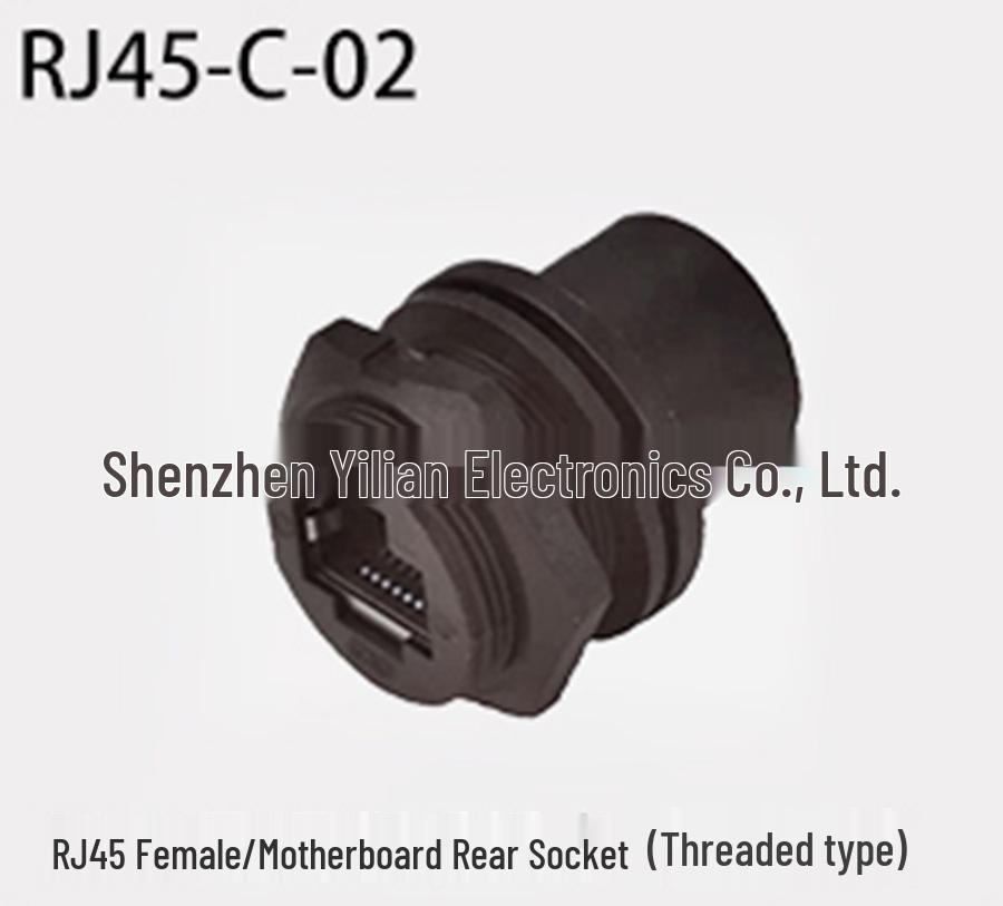 Waterproof RJ45 Connector Plug CAT5e/CAT6a Gigabit IP67/IP68 Front/Rear Panel Mount
