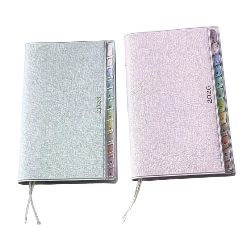 2026 Weekly Planner 220 Sheets Dated Leather Academic Planner with Ribbon Bookmarks For Men Women Student Daily Planning