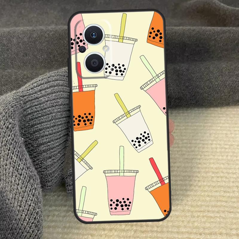 Boba Milk Tea Phone Case For OPPO Reno 12 F 13 13F 11 8T 7 8 10 Pro OPPO Find X8 X6 Pro X3 X5 Lite Cover