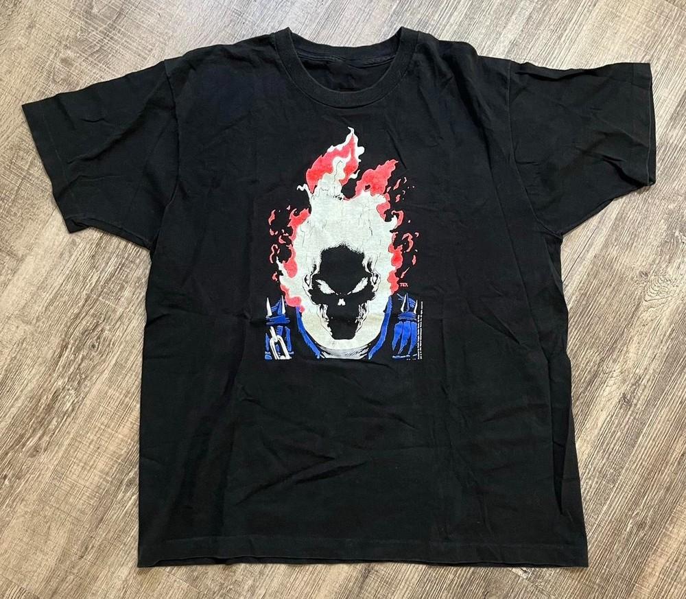 НОВАЯ футболка Marvel Comic Images Ghost Rider 1991 года Размеры S-5XL Фанмейд Унисекс M