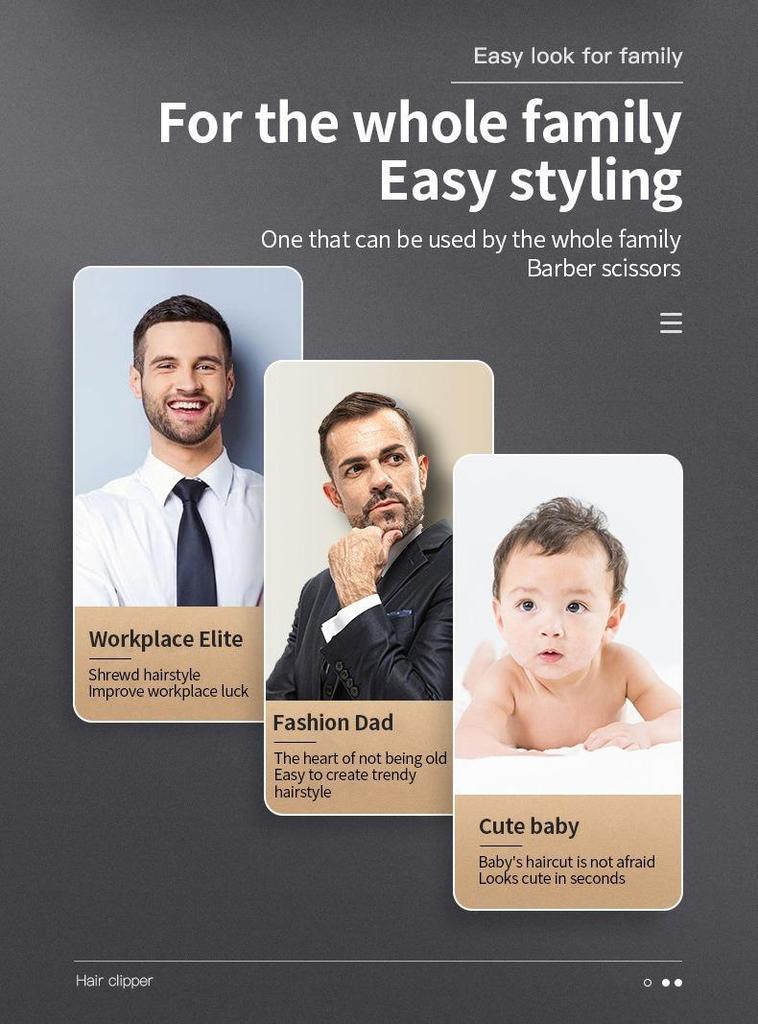 Rechargeable Electric Hair Clippers for Adults and Babies - Hair Trimmer and Razor for Easy Haircuts