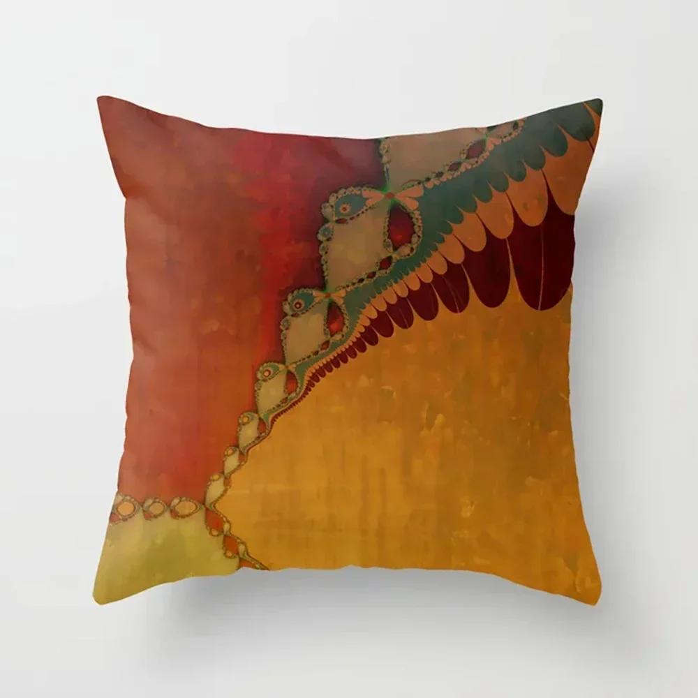 45X45Cm Beautiful Scenery Pillow Case For Sofa Soft Throw Cushion Cover Decor Vintage Landscape Painting Pillowcase