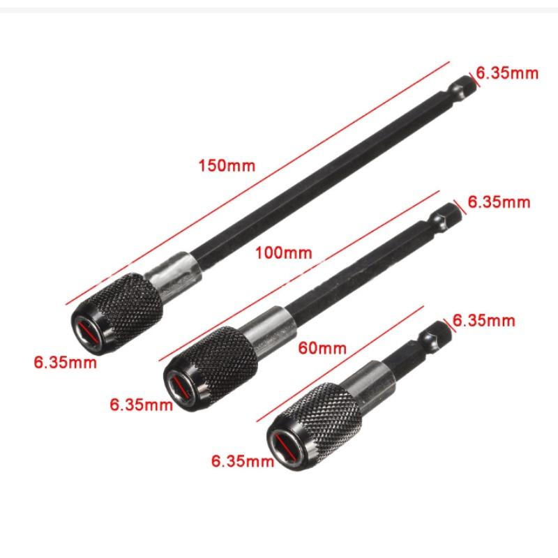 1 Stück Verlängerung Schnellwechsel-Bit-Satz 1/4 Zoll Sechskant-Schaft Langer Griff Schraubendreher-Verlängerungshalter Verlängerungsstange Werkzeuge
