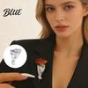 Floral Brooch Pin Flower Holder Bouquet Wearable Vase Insert Real