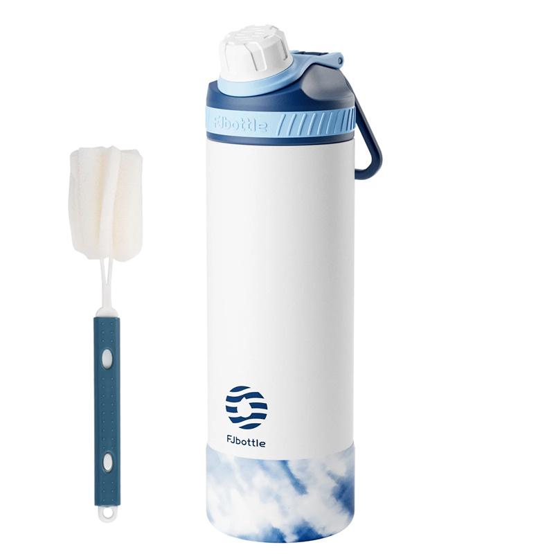 

Fjbottle 710/950ML Vacuum Flasks Stainless Steel Thermal Cup Tumbler Keep Cold Thermos Portable Outdoor Travel Water Bottle 710ML белый