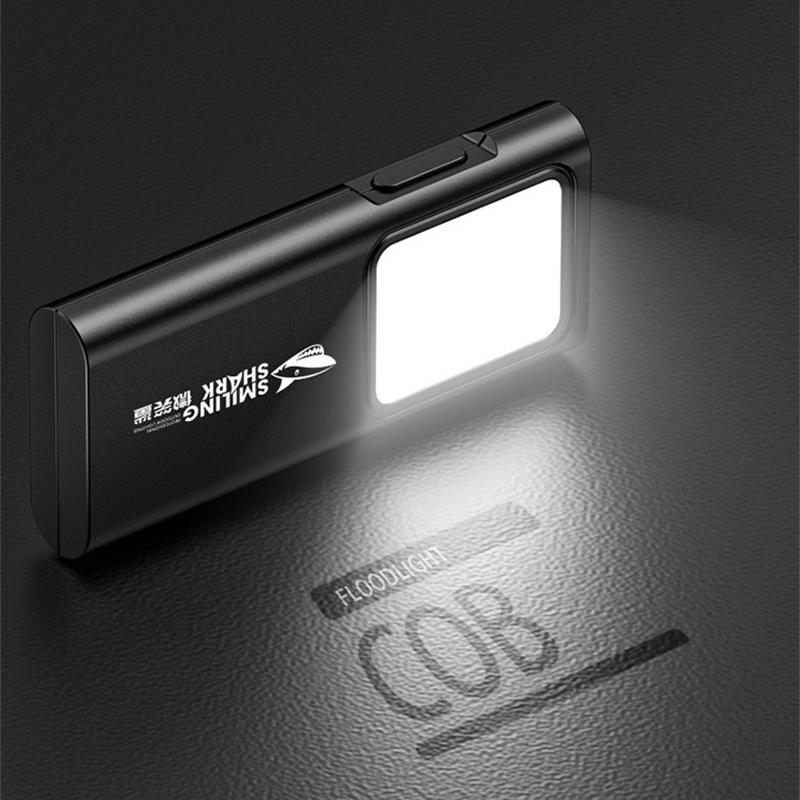 TIP065 Mini COB Rechargeable Work Light 4 Mode Dimmable LED Flashlight with Clip for Running Hiking Camping Outdoor Pocket Torch