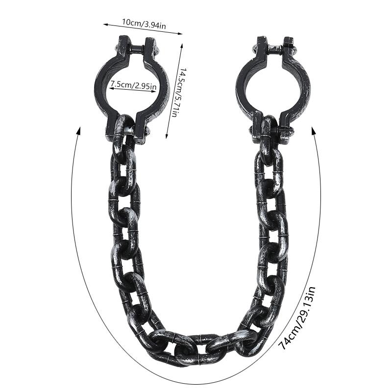 Halloween Party Plastic Chain Horror Props Haunted House Decoration Supplies Prisoner Costume Cosplay Accessories Fake Chains