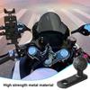 Angled Head Adapter Ball Base Angled Shock Absorbing Alloy Ball Base for Motocycle Rearview Mirror Bracket  M10 Ball Adapter