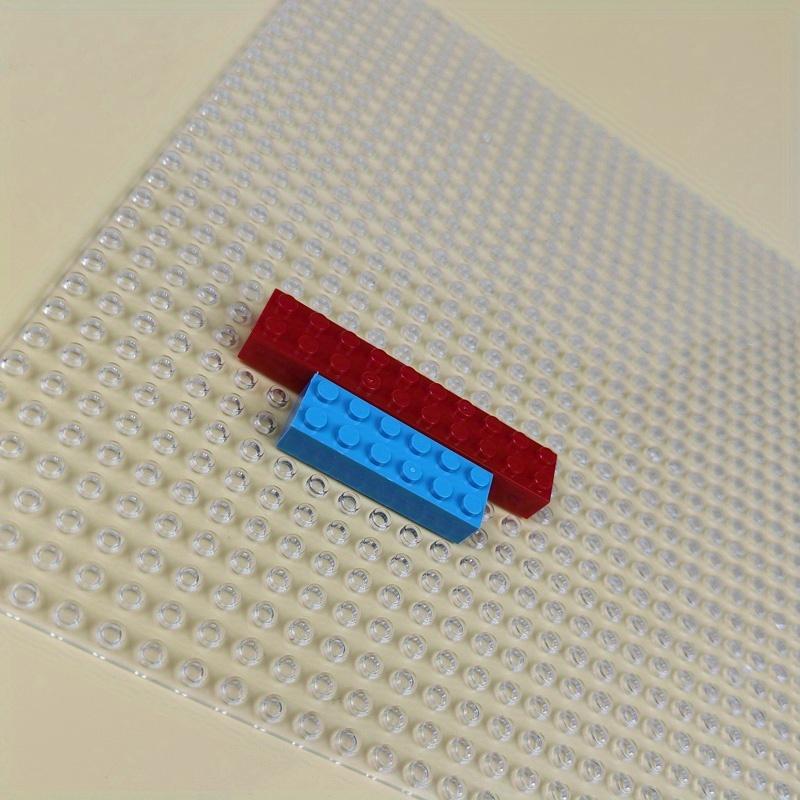 Non-Toxic 3 Pcs Baseplates Transparent Small Particle Building Block Plate Single Side Diy Bricks Abs Plastic Assembly Plate Child Toy