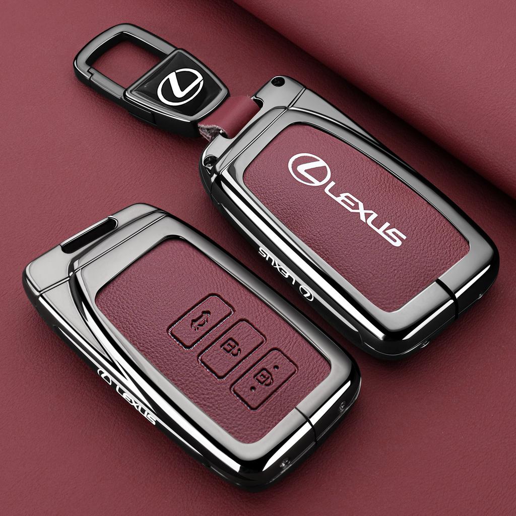 DJSZ3 Zinc alloy Leather Car Remote Key Case Cover Keychain For Lexus NX GS RX IS ES GX LX RC 200 250 350 LS 450H 300H Accessories