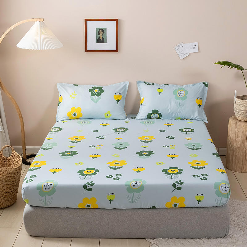 Bonenjoy 1 Stk. Matratzenschoner mit Gummizug Twin/Full/Queen/King Size Spannbettlaken Karottenmuster Bettlaken für Erwachsene Kinder