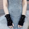 Metal Rivet Street Dance Sleeves Buckle Punk Style Sleeves New Fingerless Gloves  Stage Performance