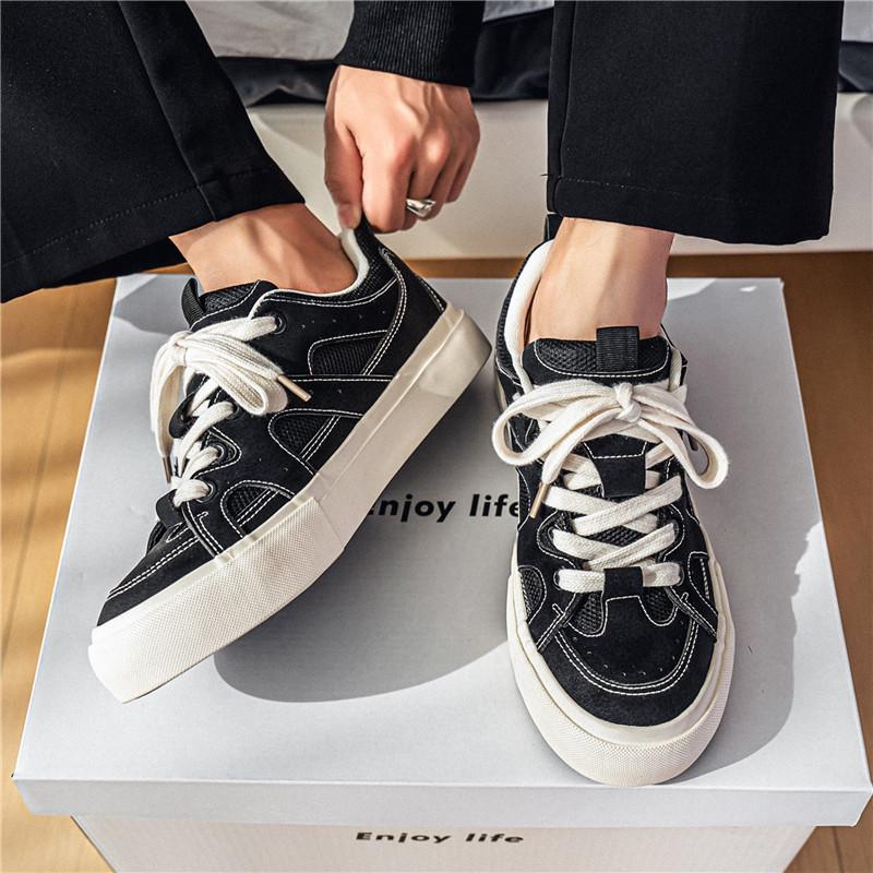 Men's Shoes Trendy Shoes 2025 New Low-top Skateboard Shoes Boys Korean Version Versatile Sports Breathable Niche Bread Shoes