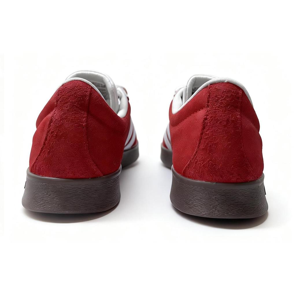 Adidas Vl Court Classic Coverage Slip Resistant Waterproof Abrasion Resistant Low top Skateboard Shoes Unisex Red HQ1802(Team1071-)