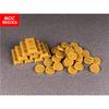 MOC Bricks Dark Silver Gray Golden Money Coin Utensil Ingot Bar Building Blocks Figure DIY Dolls Toys for kids Xmas Gifts