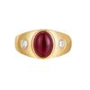 Niche French Retro Burgundy Gemstone Design High Sense Light Luxury Fashion Ring Ring Female Explosion
