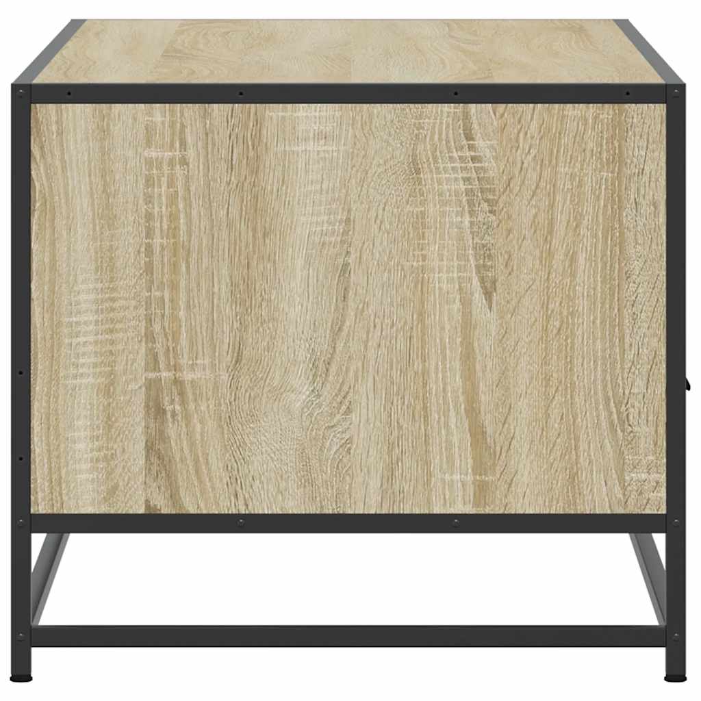 Coffee Table Sonoma Oak 100x50x45 Cm Particleboard and Metal