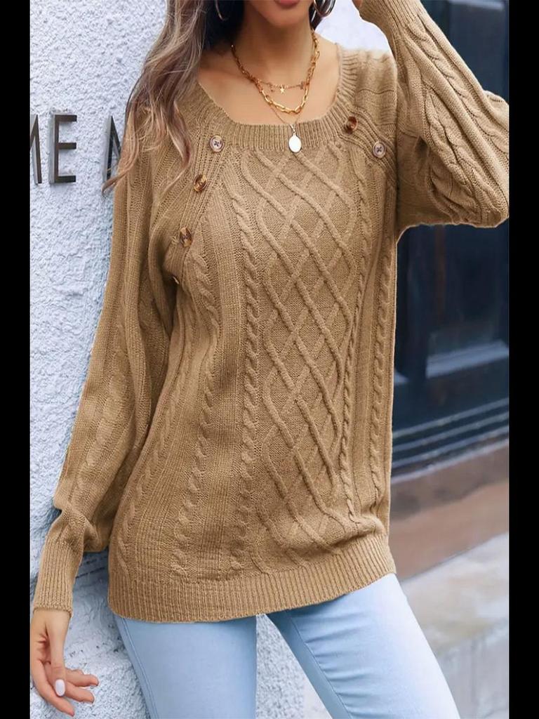 Women's Large Size Winter Casual Suit - European & American Style Knitwear Sweater