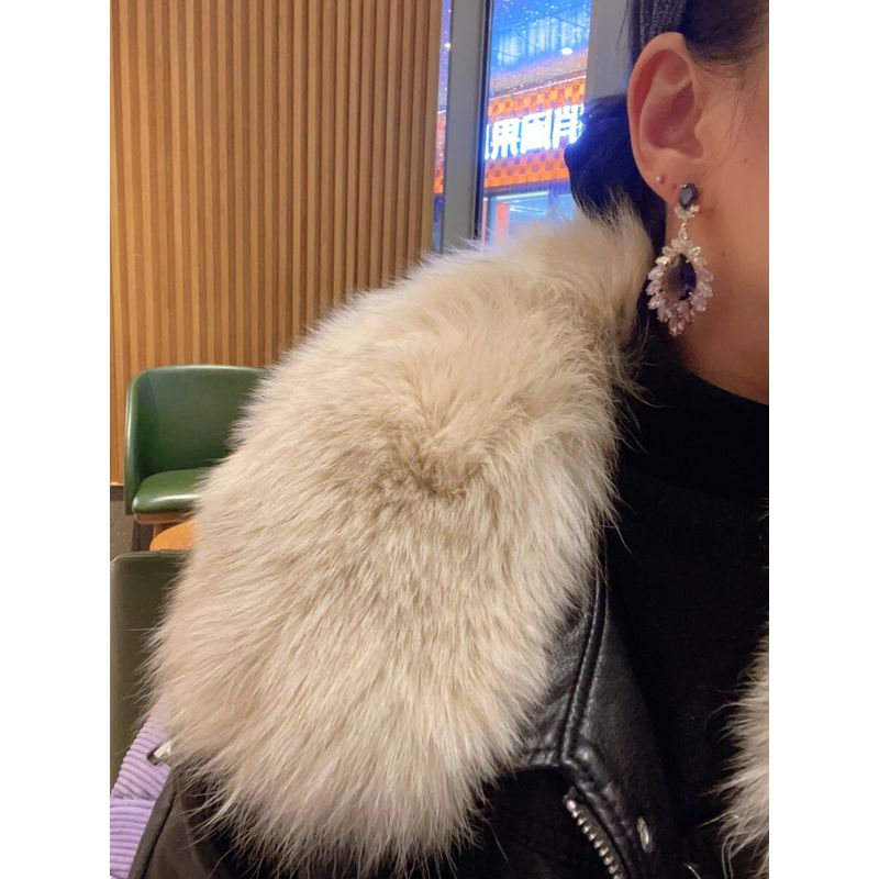 Fashion Fashion Zircon Gradient Purple Droplet Earrings Catwalk Dress Super Flash Earrings 925 Silver Needle Female Ear Rings