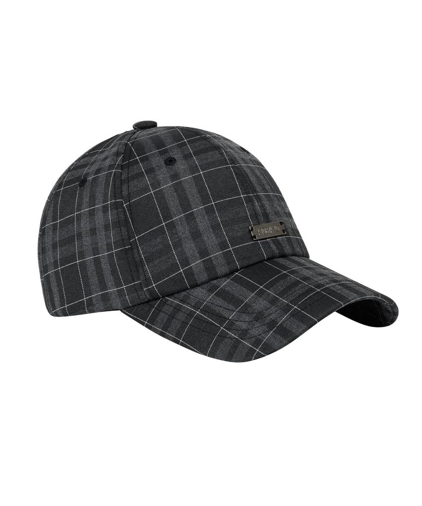 AJOBYAJO Check Baseball Cap [Black]