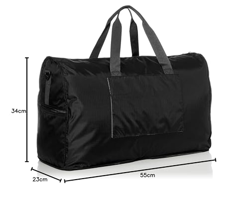 [Reisekollektion] Faltbare Boston-Tasche (Groß) Handgepäck, TRC0404, Schwarz