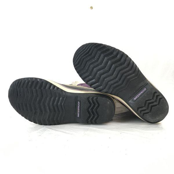 Canada SOREL Snow Boots 24.0 Purple Waterproof Inner Liner(USED)