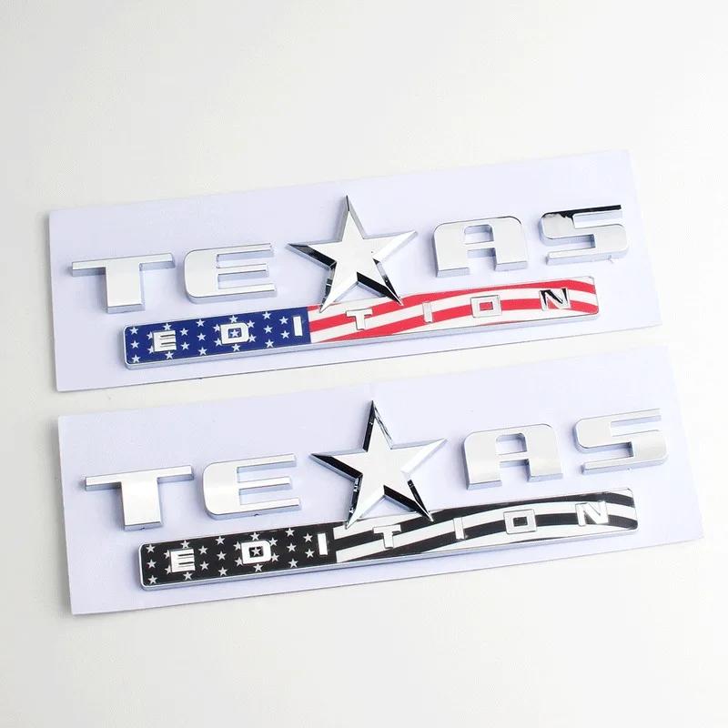 3D ABS TEXAS EDITION Badge Rear Trunk Fender Emblem Sticker For Jeep Chevy Silverado GMC Sierra Car Decals Accessories AMV1