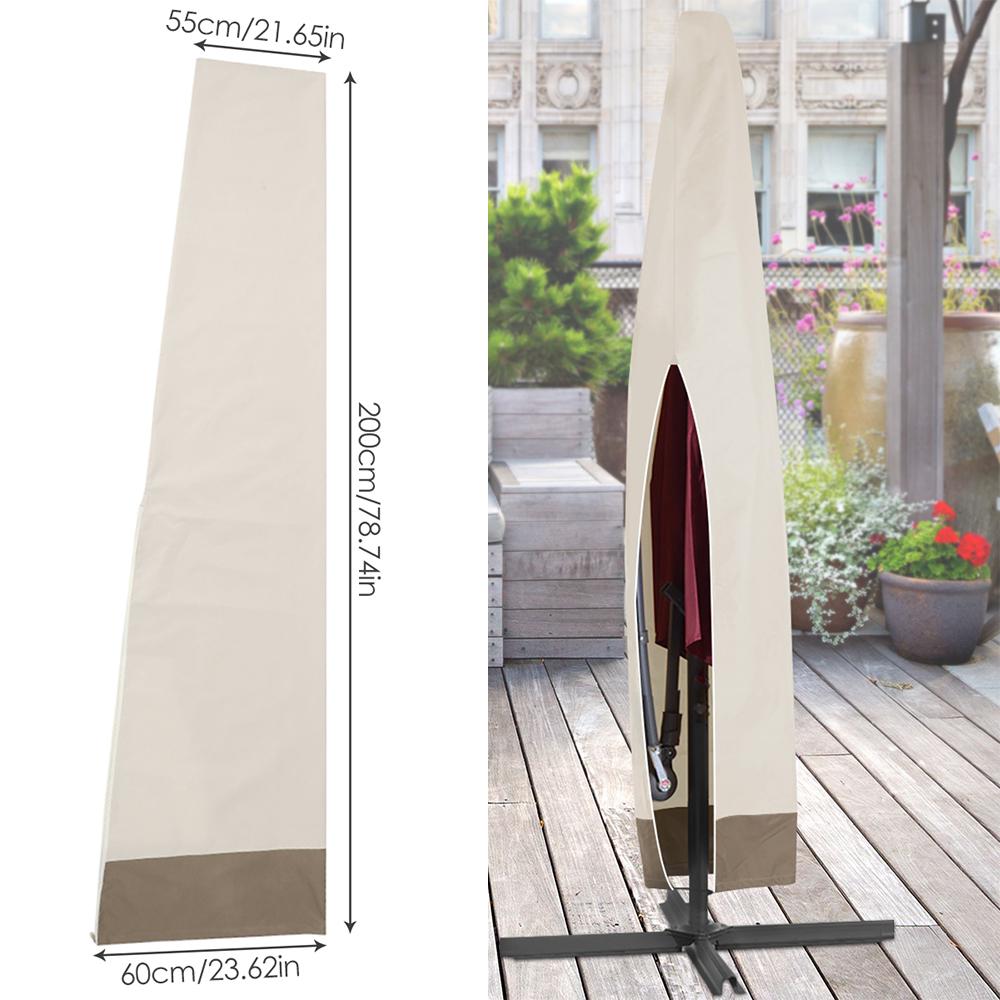 1/2 Pcs Waterproof Parasol Covers Oxford Cloth Garden Umbrella Cover Dustproof Anti-UV Outside Parasol Covers with Drawstring