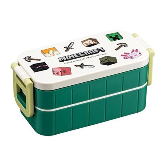 Skater Lunch Box 2 Tiers 600ml Women s Antibacterial Lunch Box Made in Japan Minecraft Explorer More Minecraft Boys YZW3AG-A