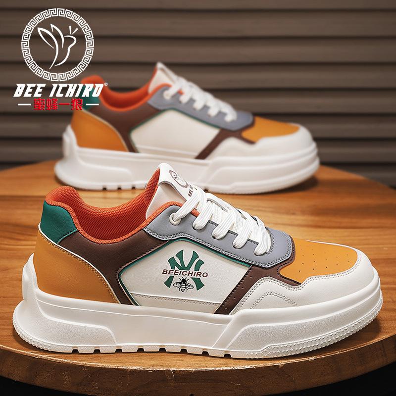 New leather surface ultra-light soft sole casual leather shoes versatile men's shoes four seasons tide board shoes