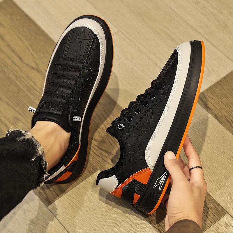 Fashionable Men's Shoes, Trendy Sports and Leisure Board Shoes, Youthful and Versatile Thick Soled Korean Version Trendy Shoes