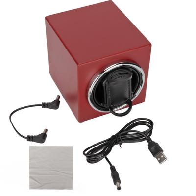Otomatik Saat Kurma Makinesi Ultra Sessiz Kırmızı Mat Boya Mekanik Saat Kurma Makinesi Teşhir Kutusu 12.5x11x11cm