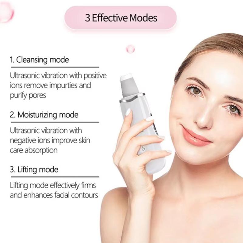 Ultrasonic Skin Scrubber 3 Modes Deep Face Cleaning Peeling Shovel Pore Cleanser for Home Spa Personal Beauty Care