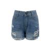 Magic Queen Export Summer Amazon Fashion Street Curling Ripped Straight Women's Denim Shorts Shorts