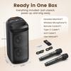 Karaoke Machine with 2 Wireless Microphones, Portable Bluetooth Karaoke for Adults, Powerful Dual 8" Subwoofer Karaoke Boombox