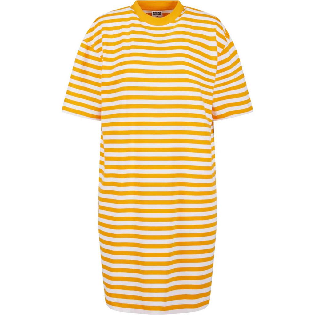 Urban Classics Damen/Damen Gestreiftes Oversized T-Shirt Kleid