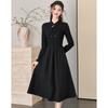 Women's Elegant Long-Sleeve Mid-Length Dress