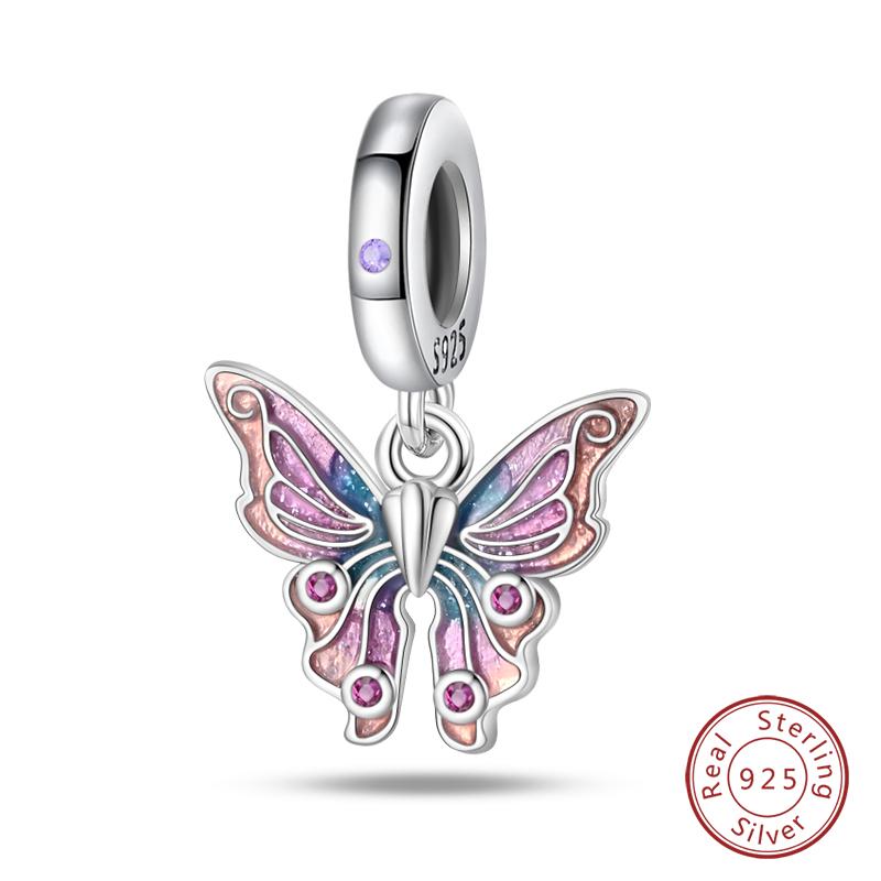 100% Copper Fashion Pink Princess Skirt Bag Lipstick Charms Beads Fit Qikaola Original Bracelets Diy Jewelry Gifts