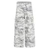 Herren Damen Camo Grau Cargohosen Lockerer Schnitt Streetwear Weites Bein Lässige Hosen Tägliche Kleidung