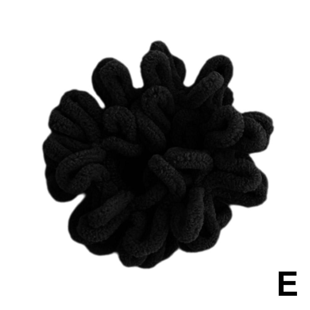 

Женские элегантные однотонные резинки для волос Flods Plush Soft Elastic Hair Holder Ponytail Scrunchies Ela S2U6 Black-One size