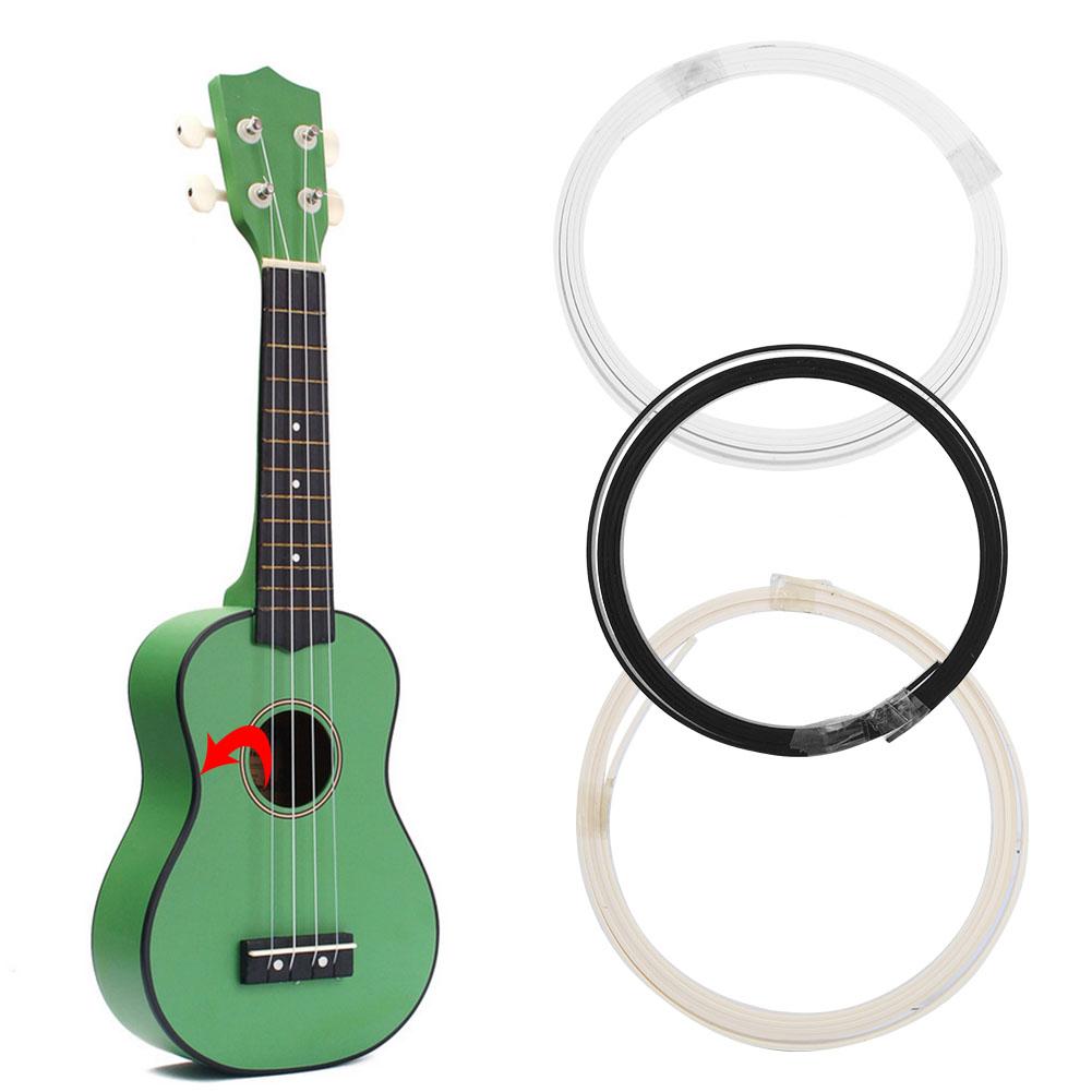 3 Pcs Purfling ABS Plastic Guitar Binding Strip Decorative Guitar Strip 1610x5x1.5mm