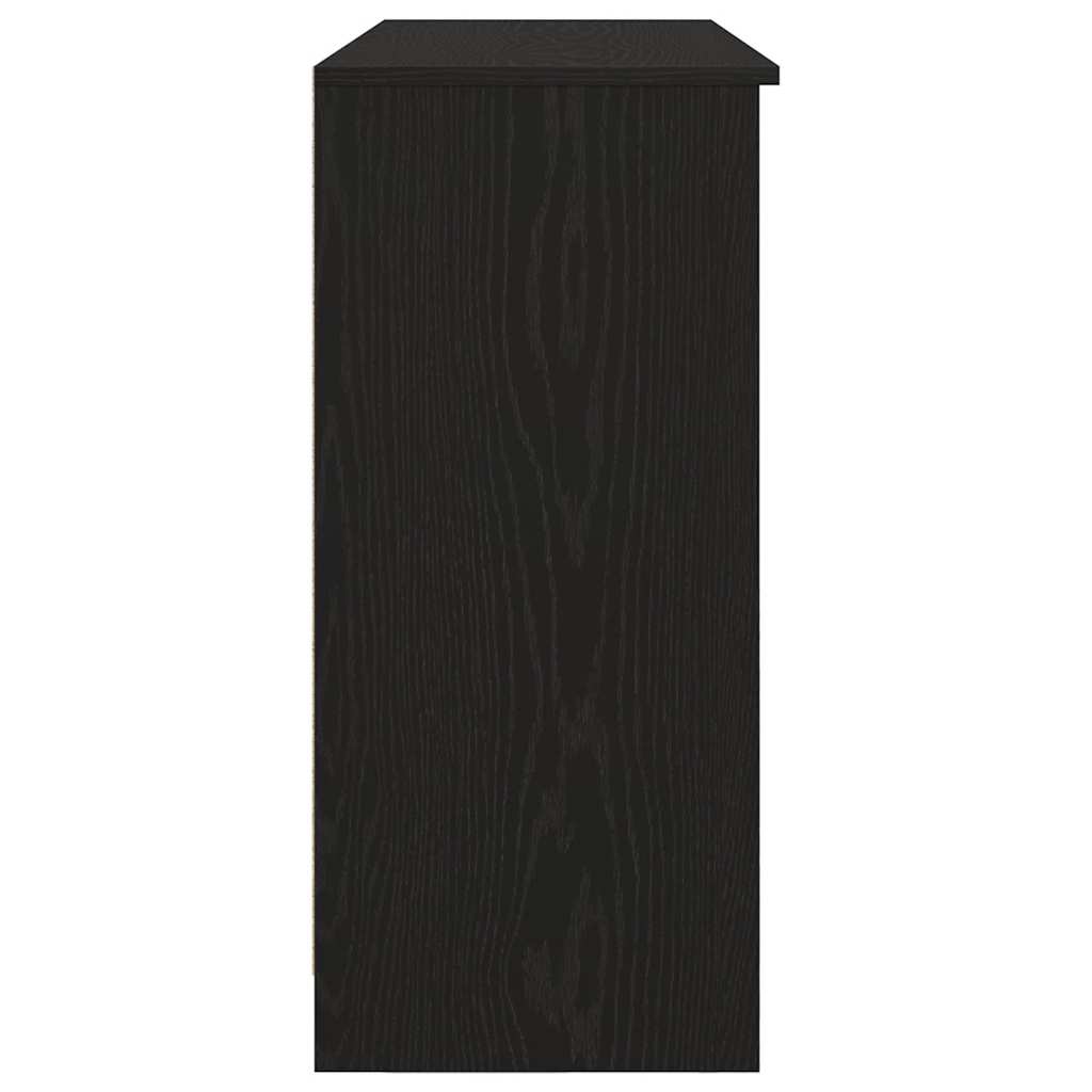 Sideboard with Drawer Black Oak Effect 101 x 35 x 76 cm
