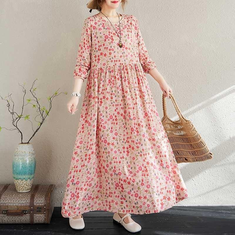 New Vintage Long Skirt Flesh Covering Dresses
